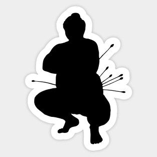 Sumo Silhouette Sticker